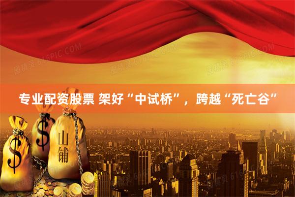 专业配资股票 架好“中试桥”，跨越“死亡谷”